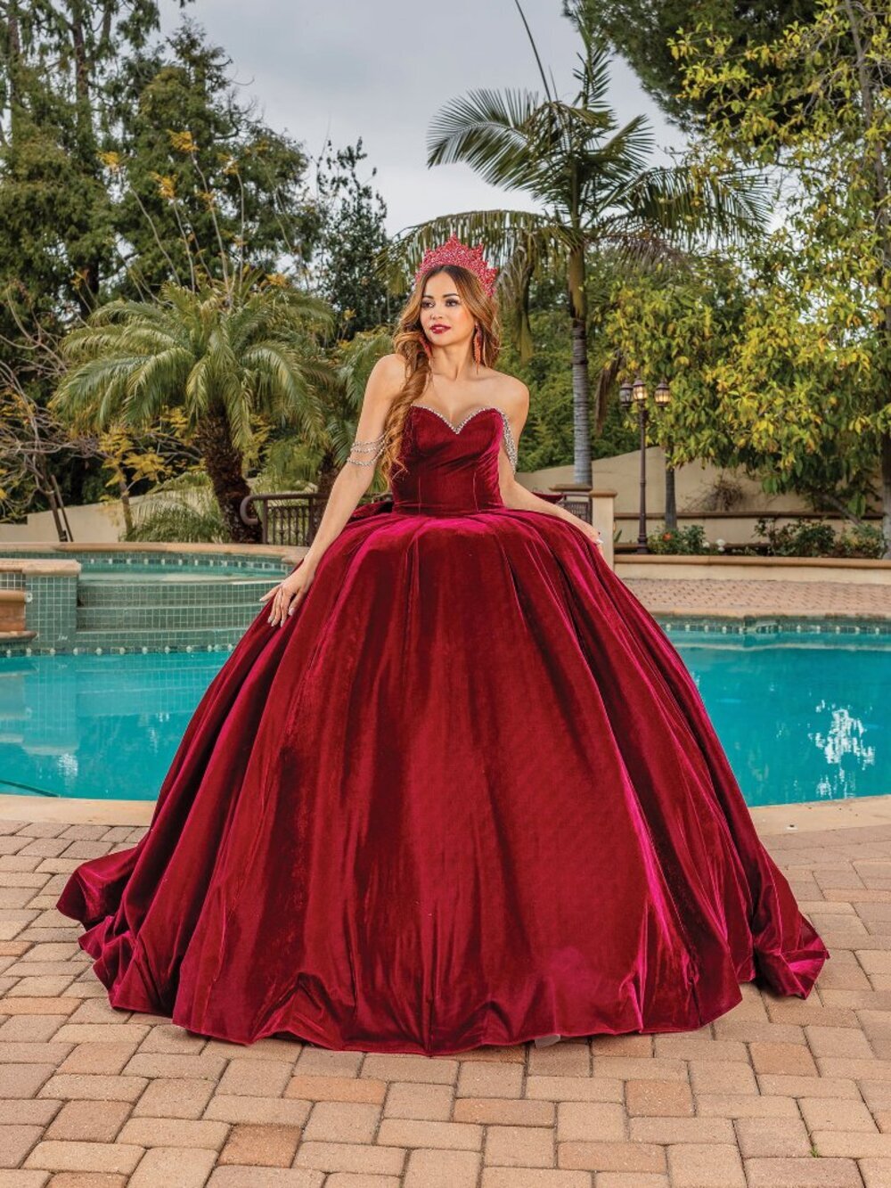 NEW BURGUNDY Evening Gown Floor Length Formal Elegant Stunning 1817